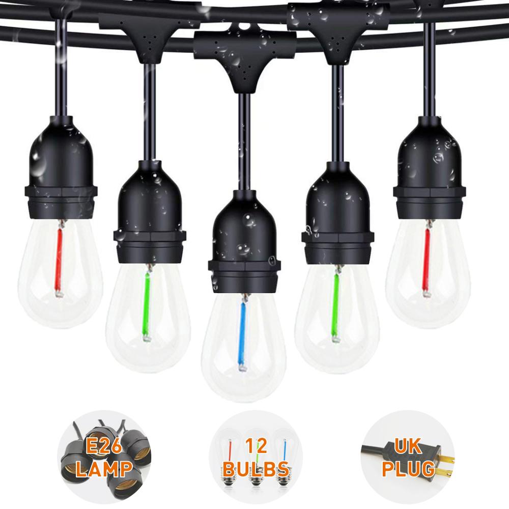 6W s14 led bulb with colorful filament party light led string custom rgb string light