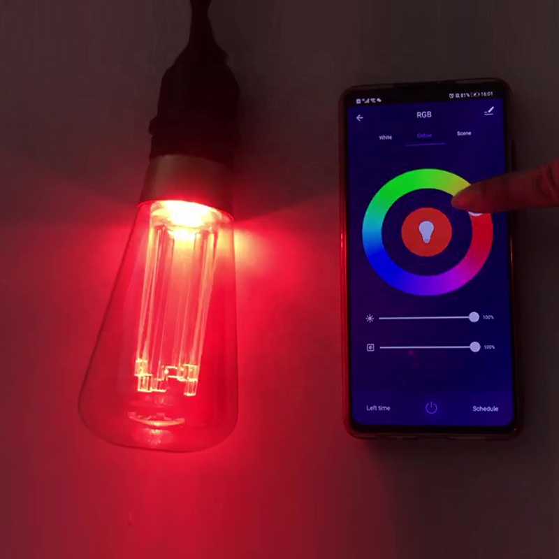 Appearance patent RGB vintage smart bulb Alexa Google home wifi bluetooth bombilla inteligente