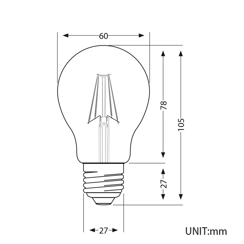 Manufacturer 1.5W 3W 5W 7W clear edison A60 filament bulb led bulb raw material